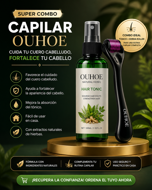 Super Combo Capilar OUHOE + Derma Roller
