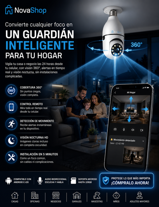 FOCO CAMARA INTELIGENTE 360 GRADOS